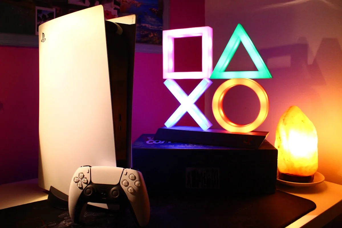Xbox Series X console em setup gamer moderno